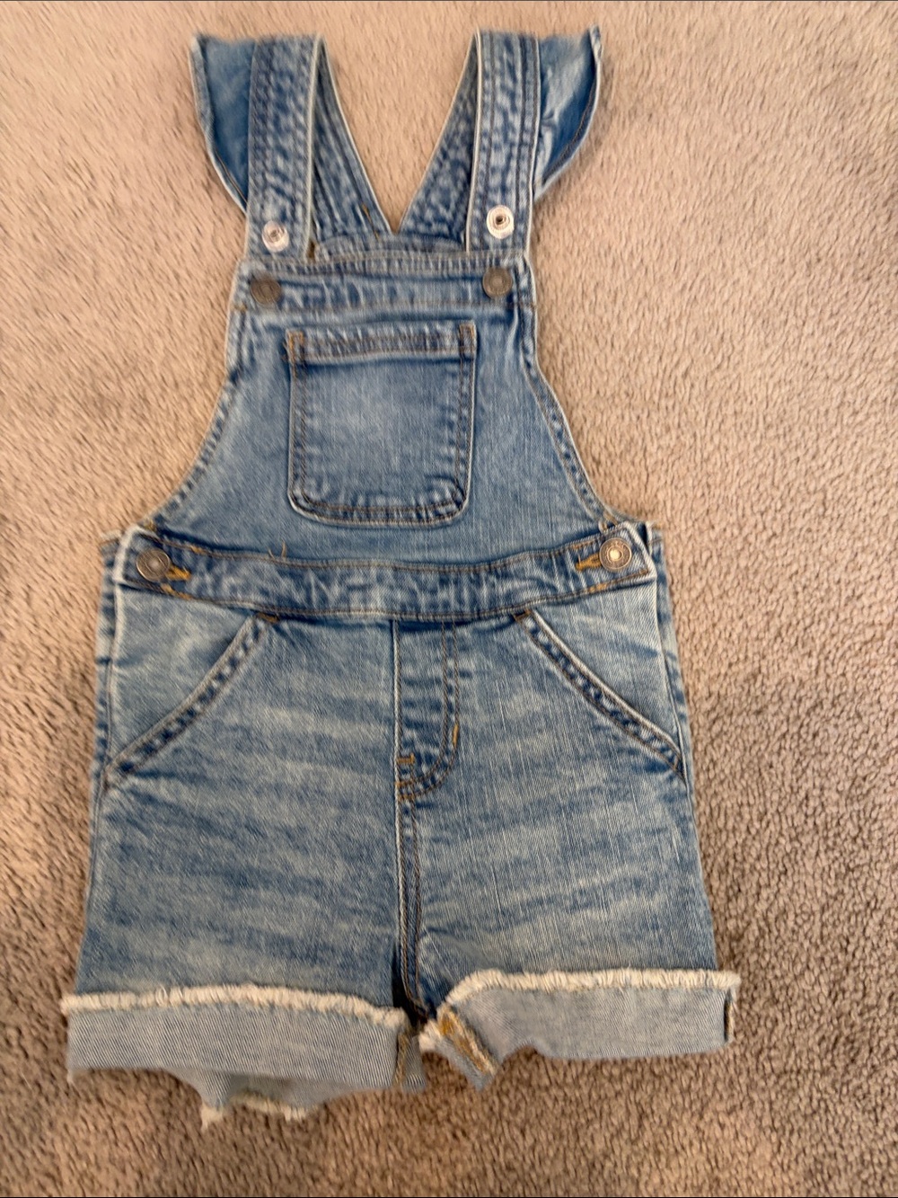 okie dokie Light Blue Denim Short Overalls